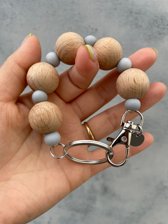 Wood beads keyring 5枚目の画像