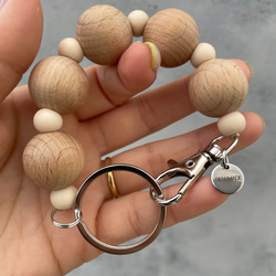 Wood beads keyring 6枚目の画像