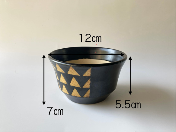 陶製植木鉢　「黒と黄」 10枚目の画像