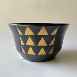 陶製植木鉢　「黒と黄」 5枚目の画像