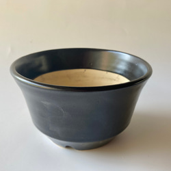 陶製植木鉢　「黒と黄」 2枚目の画像