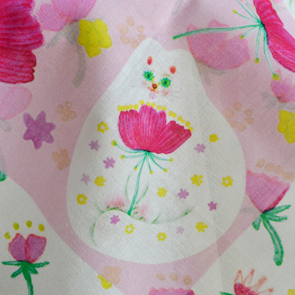 ハンカチ・スカーフ /白猫bloom / ピンク 11枚目の画像