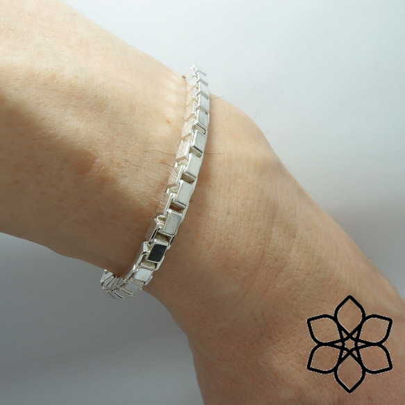 venetian chain bracelet  ベネチアンチェーンブレスレット　　SILVER925 2枚目の画像