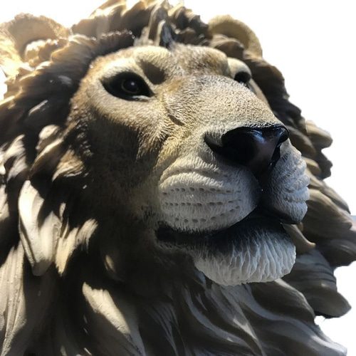 レプリカ 動物 ヘッドウォールマウント ライオン 頭 インテリア