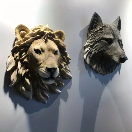 レプリカ 動物 ヘッドウォールマウント ライオン 頭 インテリア