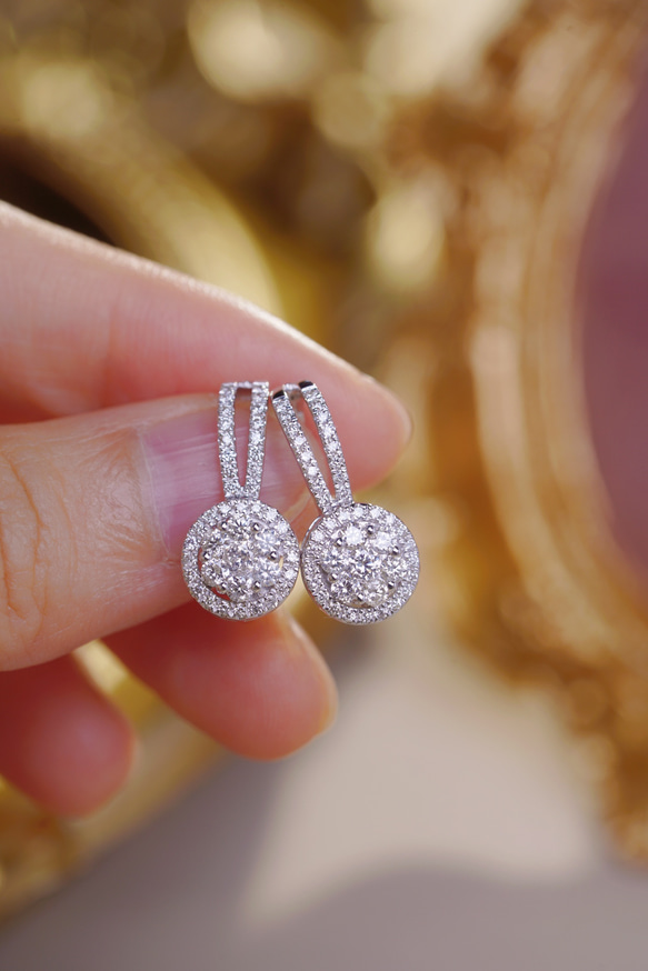 天然ダイヤモンドピアス1ct k18 ピアス（フープ） パール大好き(購入前 