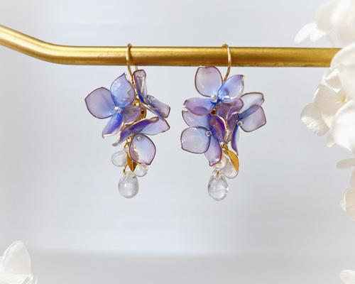 アンジェラカミングス紫陽花ピアス アンジェラカミングス紫陽花ピアス
