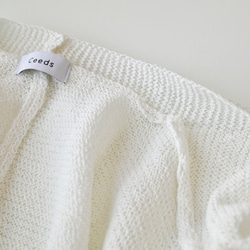 【洗える透かし編みUVカーディガン】清涼感たっぷりペーパーMIXヤーン素材　オフホワイト　りんご1個分の軽さ 紫外線対策 18枚目の画像