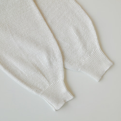 【洗える透かし編みUVカーディガン】清涼感たっぷりペーパーMIXヤーン素材　オフホワイト　りんご1個分の軽さ 紫外線対策 17枚目の画像