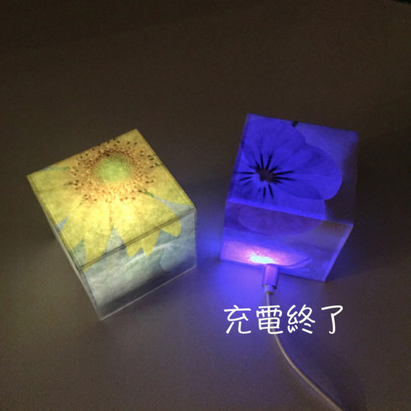 紫陽花のLEDキャンドル（充電式） 10枚目の画像