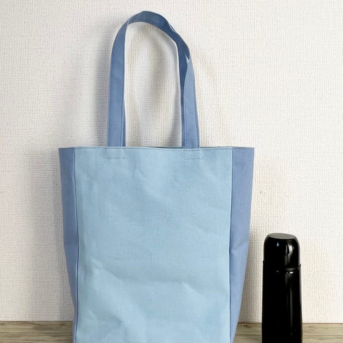 縦長トートバッグ　グレー　XLサイズ　倉敷帆布使用　バッグ　akaneko 縦長トートバッグ グレー XLサイズ 倉敷帆布使用 バッグ akaneko