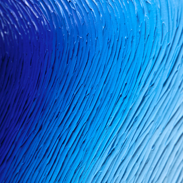 【青色の絵画】アート - ブルー 大きめ 抽象的 グラデーション（M-#67） 9枚目の画像