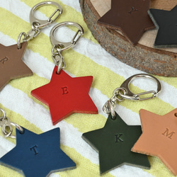 嬉しい2個セット♩お好きなイニシャルで♩ 7色のイタリア革から選ぶ