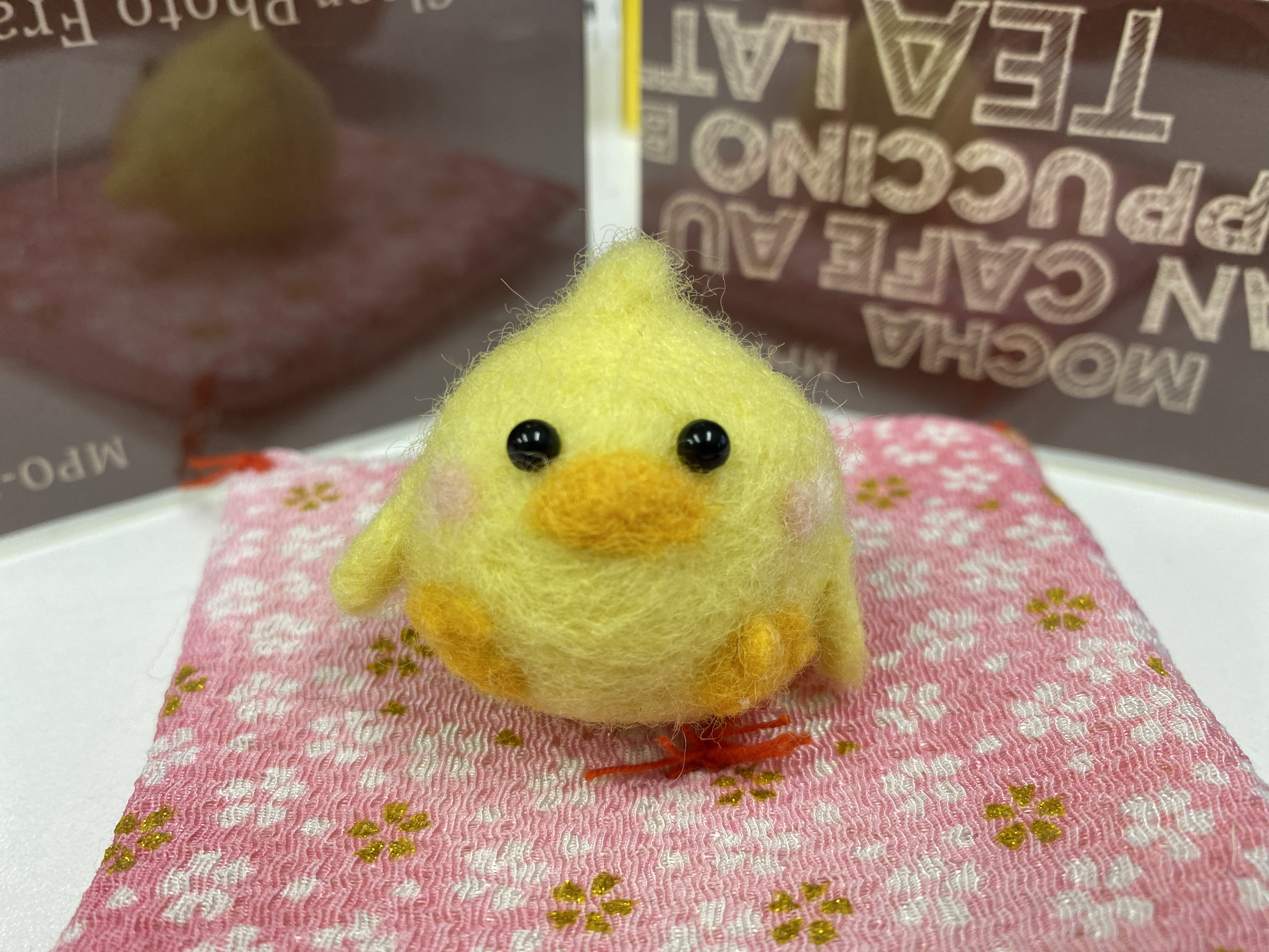 ✿羊毛フェルト✿ぶたさんとひよこさん✿春のお出掛け日和✿