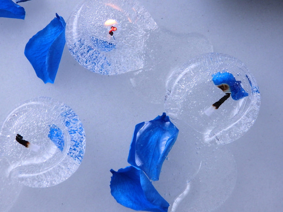 【アフロディーテ】- 海の泡 - ジェルキャンドル / 晴れやかブルー2024 / 夏の誕生花2024 / 父の日 6枚目の画像