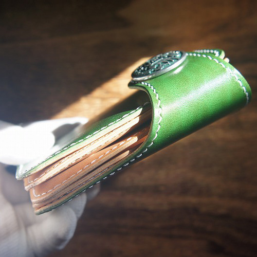 送料無料】ルガトショルダーのバイカーズショートウォレット