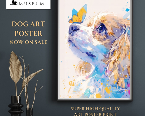 DOG-E// 犬 絵画 キャンバス アクリル アートパネル ビション