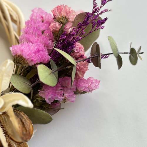 スターチスとユーカリのハーフリース リース leife 通販｜Creema  