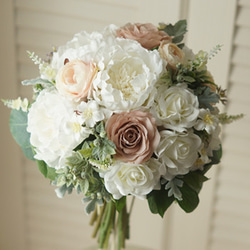 造花＊ウェディングブーケ】PB-222 ナチュラル ボタニカル クラッチ