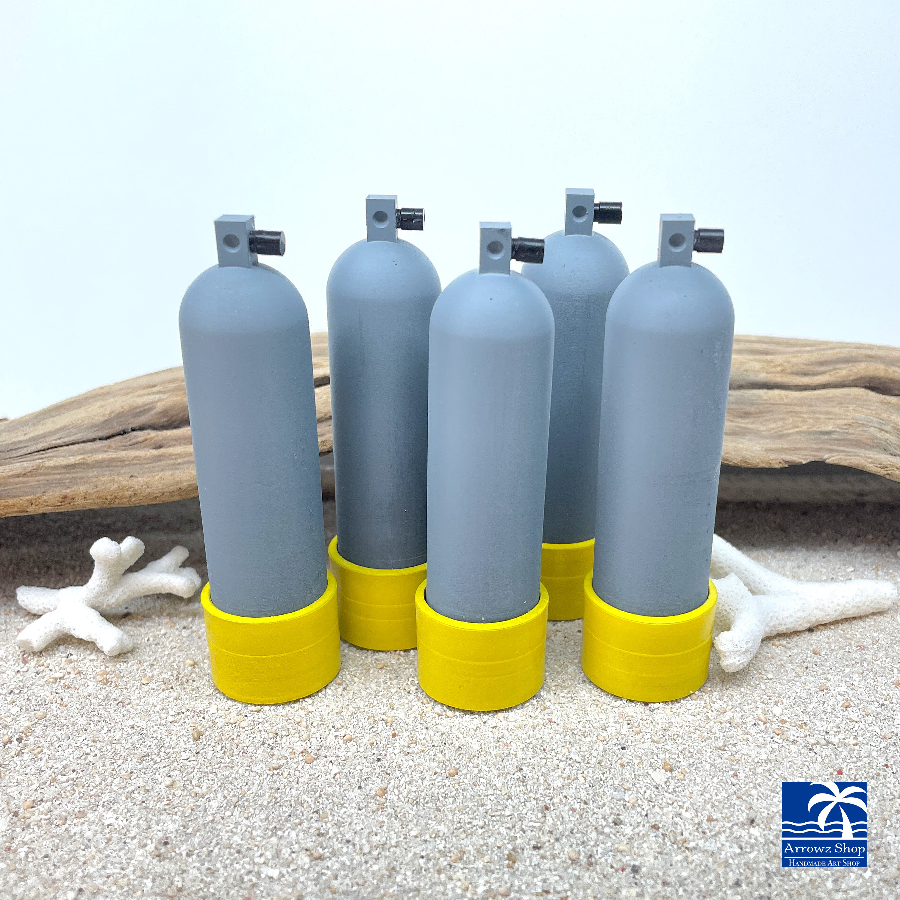 ミニチュアタンク Memorial Tank（インテリアダイビングログタンク）5set