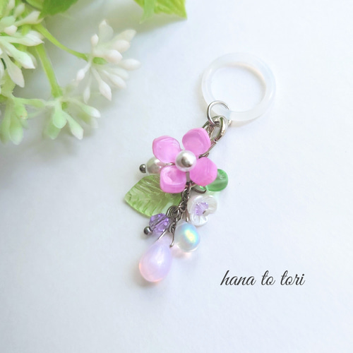 自分だけの目印~紫陽花アンブレラマーカー 傘チャーム マスク