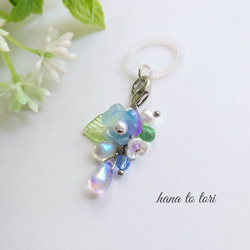 お花のアンブレラマーカー　チャーム 自分だけの目印~紫陽花アンブレラマーカー 傘チャーム マスク