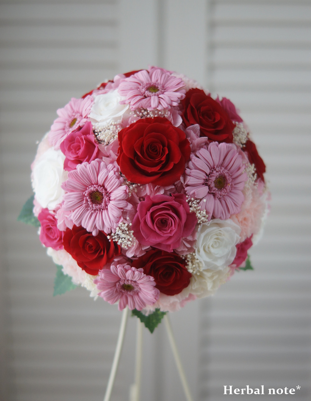 【オーダーメイド＊ウェディングブーケ】PB-225　プリザーブドフラワー　ガーベラ　結婚式　披露宴