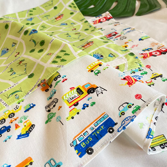 ⭐︎ハンドメイド⭐︎ オーダーはたらく車生地巾着袋ランチョンマット