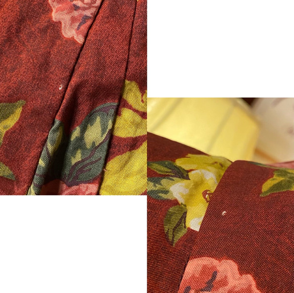 和洋折衷 浴衣 リメイク ワンピース ドレス 帯サッシュベルト レトロ 古着 和 モダンW-255 7枚目の画像