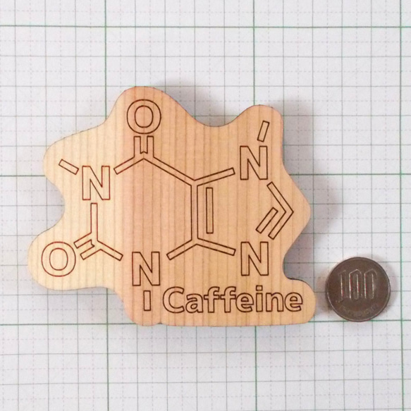 カフェインの杉コースター 4枚目の画像