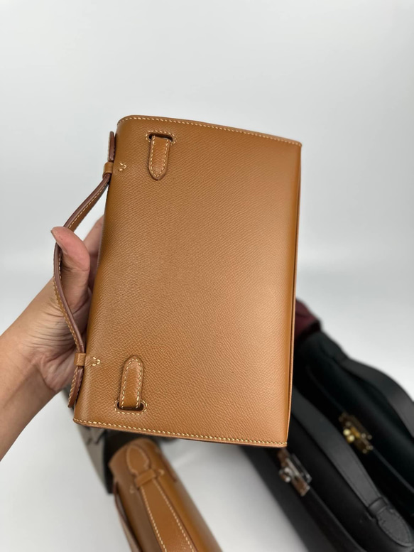 エプソムカーフレザー手縫いハンドバッグCLUTCH （受注生産・送料無料） 受注生産 送料無料 エプソム