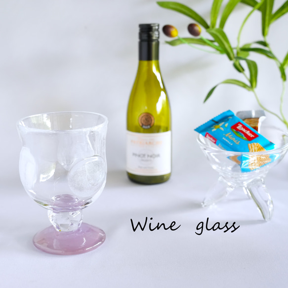 水玉ワイングラス/フジイロ＆オパール 1枚目の画像