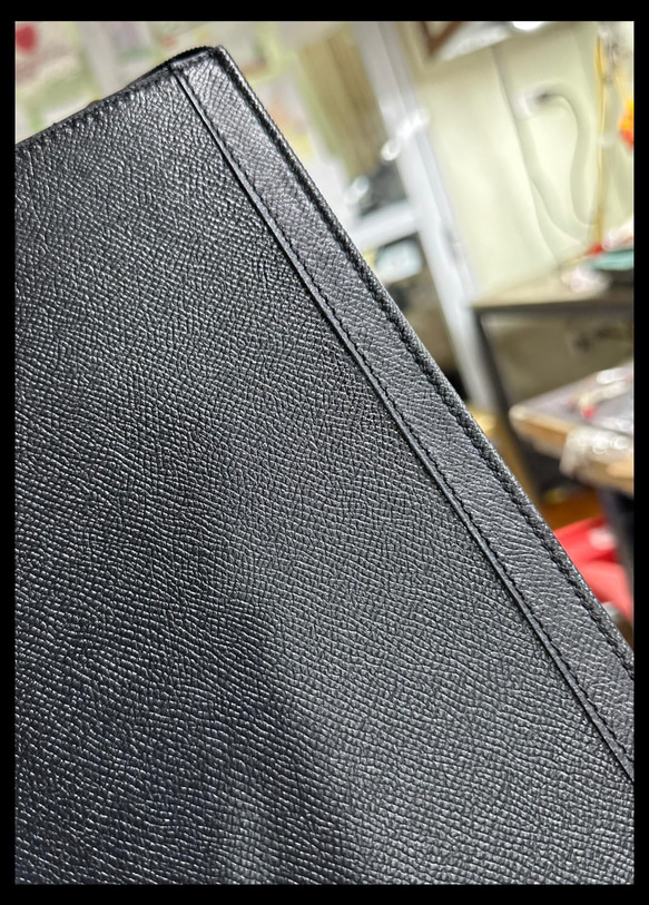 エプソムカーフレザー ハンドメイド クラッチバッグ 手縫い（受注生産・送料無料） 6枚目の画像