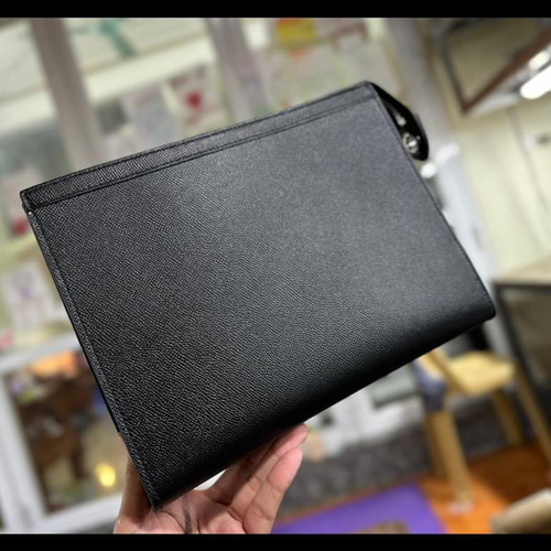 エプソムカーフレザー ハンドメイド クラッチバッグ 手縫い（受注生産 