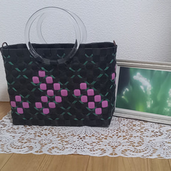 sakuramama　プラカゴ2点 GOLD×サクラピンク S 2WAYプラカゴバッグ【受注製作】 かご