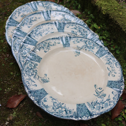 ショワジー ル ロワ フランス アンティーク 大輪ばらモチーフのお皿 Choisy Le Roi ショワジー ル ロワ フランス アンティーク 大輪ばら