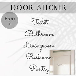 【Font i 】ドアサイン ドアステッカー ルームサイン ホームサイン Toilet ステッカー インテリア　扉 ドア 1枚目の画像