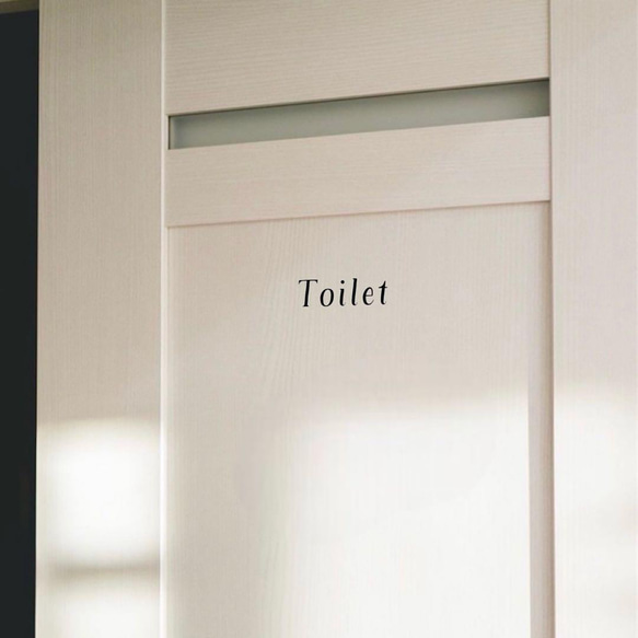 【Font L】ドアサイン ドアステッカー ルームサイン ホームサイン Toilet ステッカー インテリア　扉 ドア 3枚目の画像