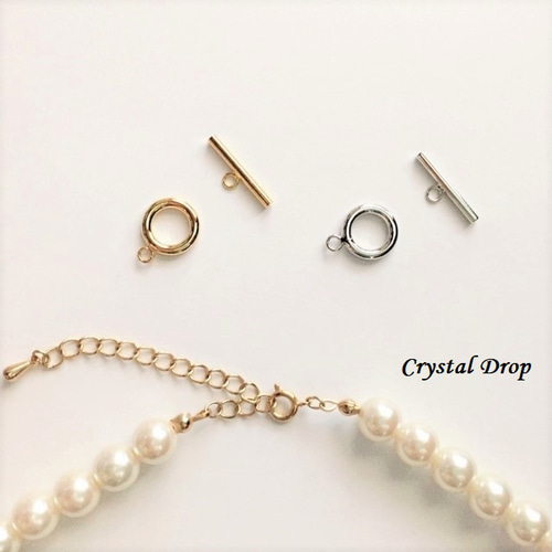 パールネックレス シルバー留め具 ケース付き 留め具 クラスプ SILVER 差し込み式 パールネックレス用留め金具