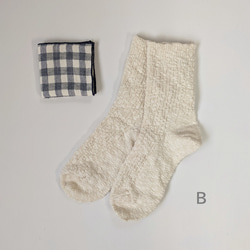 【限定ギフトセット】和綿ハンカチ×靴下の数量限定セット　プレゼント　冷え取り　ソックス 8枚目の画像