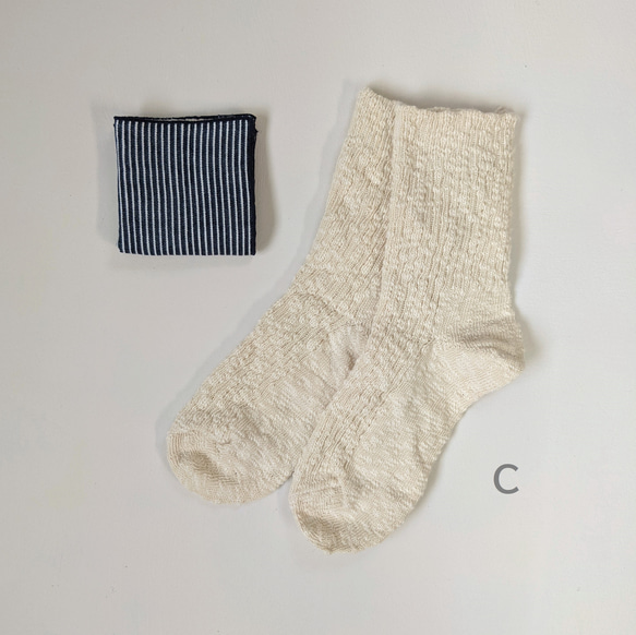 【限定ギフトセット】和綿ハンカチ×靴下の数量限定セット　プレゼント　冷え取り　ソックス 11枚目の画像