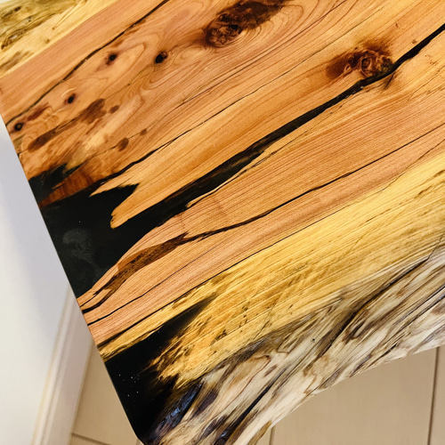 ローテーブル サイドテーブル レジンテーブル 折りたたみ アイアン