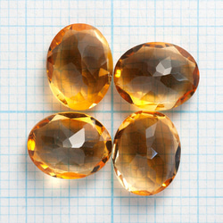 大粒 宝石質ブランデーシトリンAAA　ルース　オーバルファセットカット10×8mm 2枚目の画像