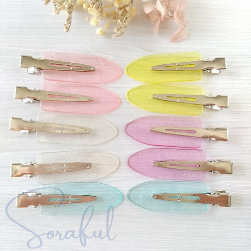 ハンドメイド ポニーフック&ヘアピンセット No.2