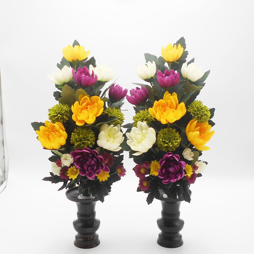仏花 M 1対 (バラ売り可)【お仏壇の内側などにも】菊の花 アーティ 