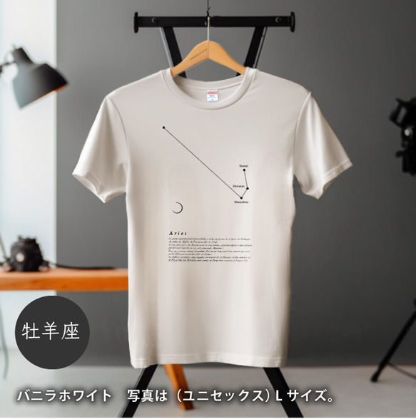 tシャツ　Tシャツ　星座Tシャツ　かわいいＴシャツ　半袖Tシャツ　プレゼント　おしゃれTシャツ　白ティー 4枚目の画像