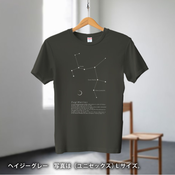 tシャツ　Tシャツ　星座Tシャツ　かわいいＴシャツ　半袖Tシャツ　プレゼント　おしゃれTシャツ　白ティー 4枚目の画像