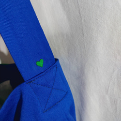 【送料無料】切り替えデザイン ショルダーバッグ 斜めがけバッグ 青 緑 6枚目の画像