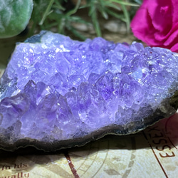 【愛の守護石♡】アメジスト　紫水晶　クラスター　原石　ラフストーン 2枚目の画像