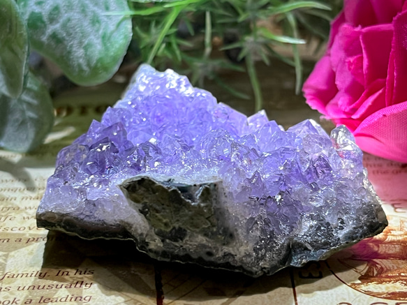 【愛の守護石♡】アメジスト　紫水晶　クラスター　原石　ラフストーン 3枚目の画像